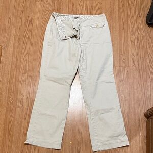 Elegant Cream Straight Leg Women's Pants